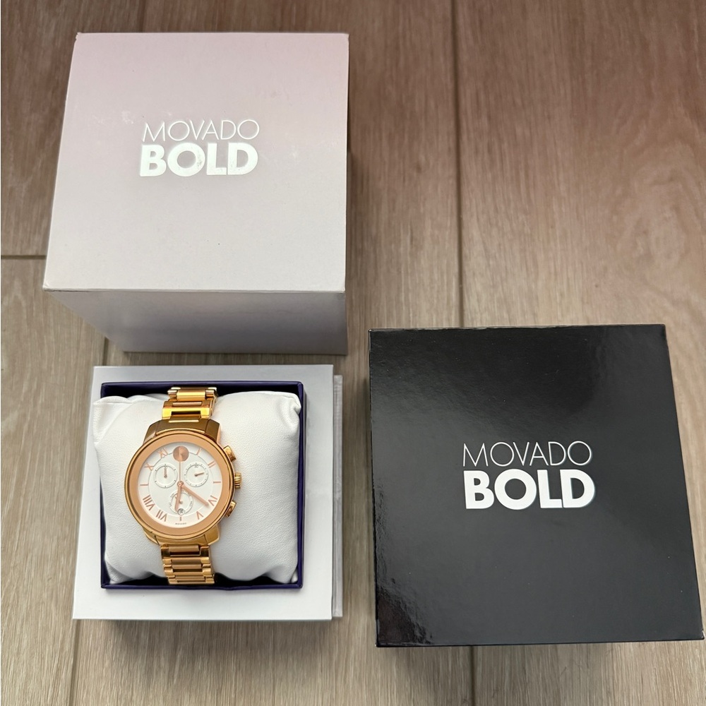 Movado Bold Rose Gold Timepiece